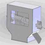 3-D-Ansicht Sieber für Getreidemehl oder Maismehl