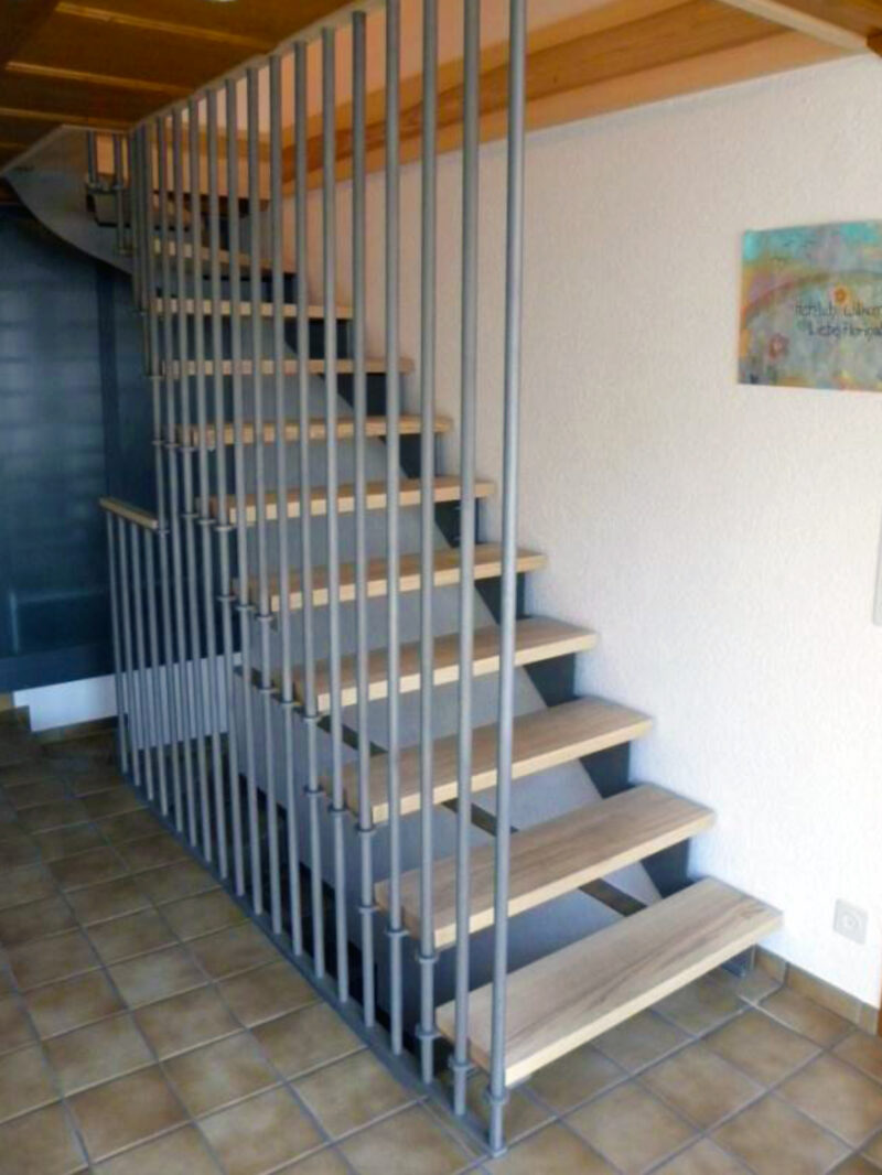 Treppe Holz-Metall